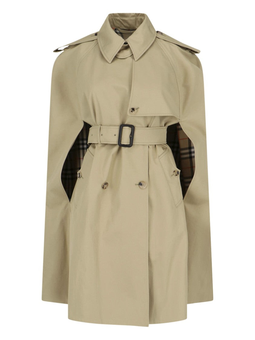 Burberry Beige Jacket With Structured Silhouette And Appeal