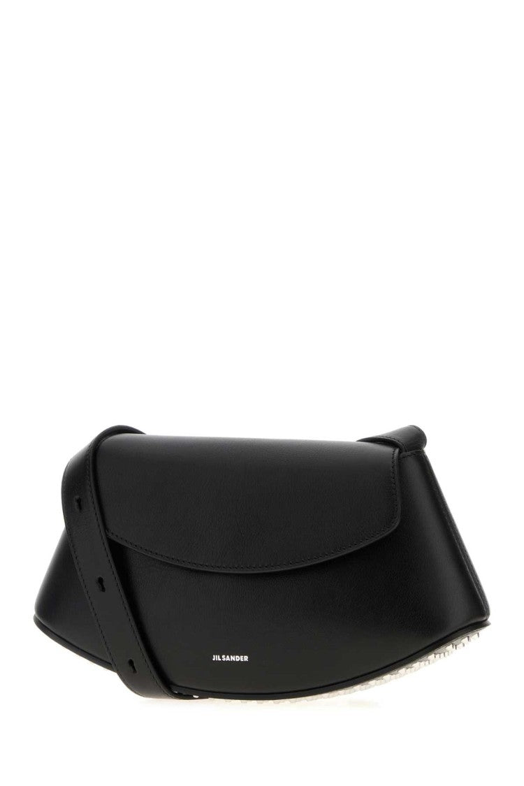 Jil Sander Black Leather Eldorado Crossbody Bag