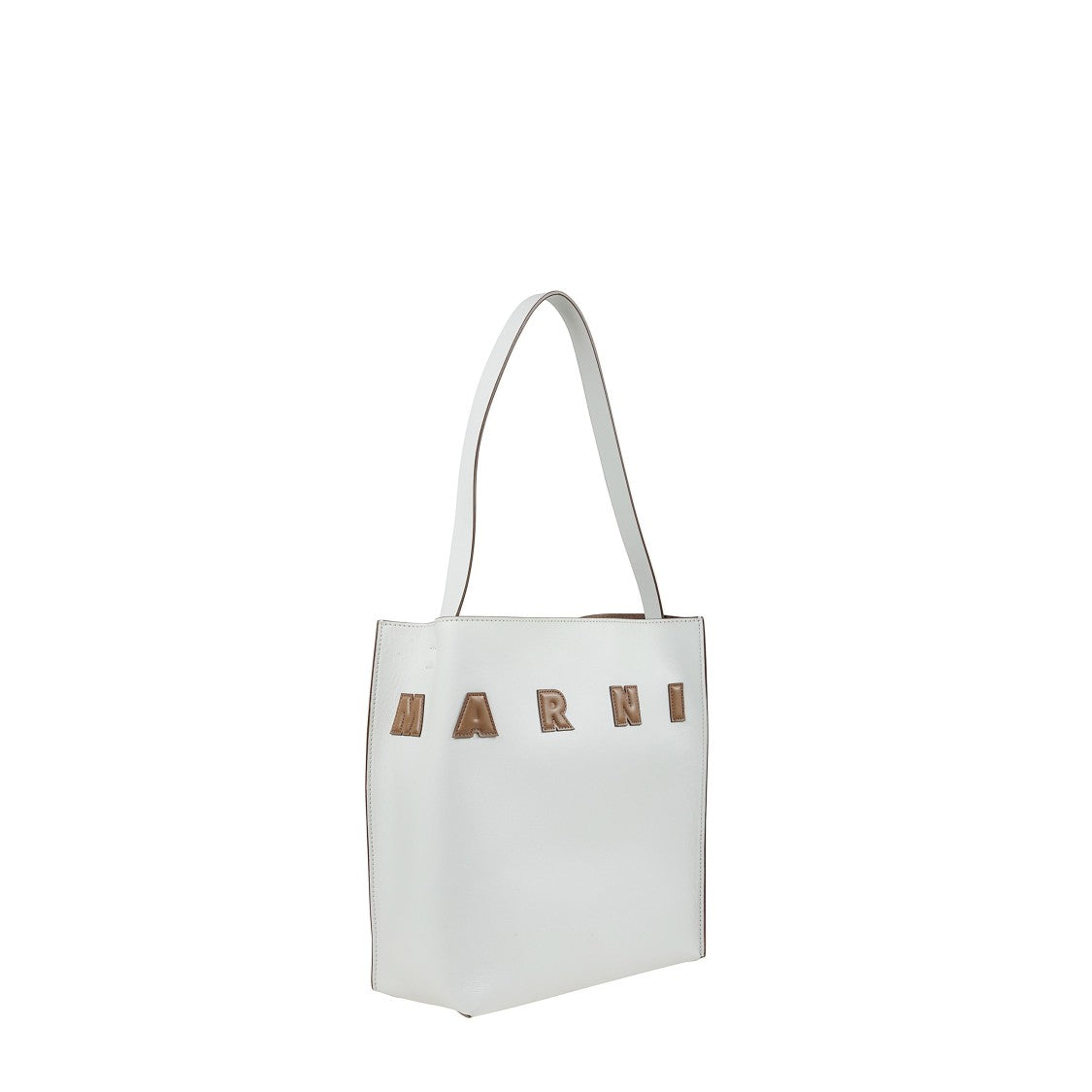 Marni Brown Leather Open-Top Bag