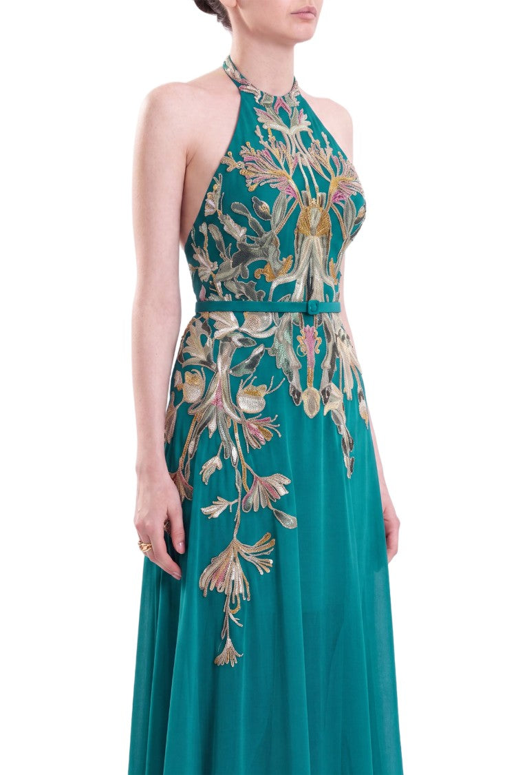 Saiid Kobeisy Embroidered Georgette Dress
