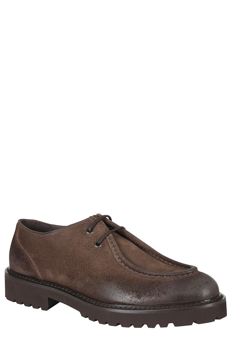 Doucal's Creta Parabout Suede Lace-Up Derby Shoes