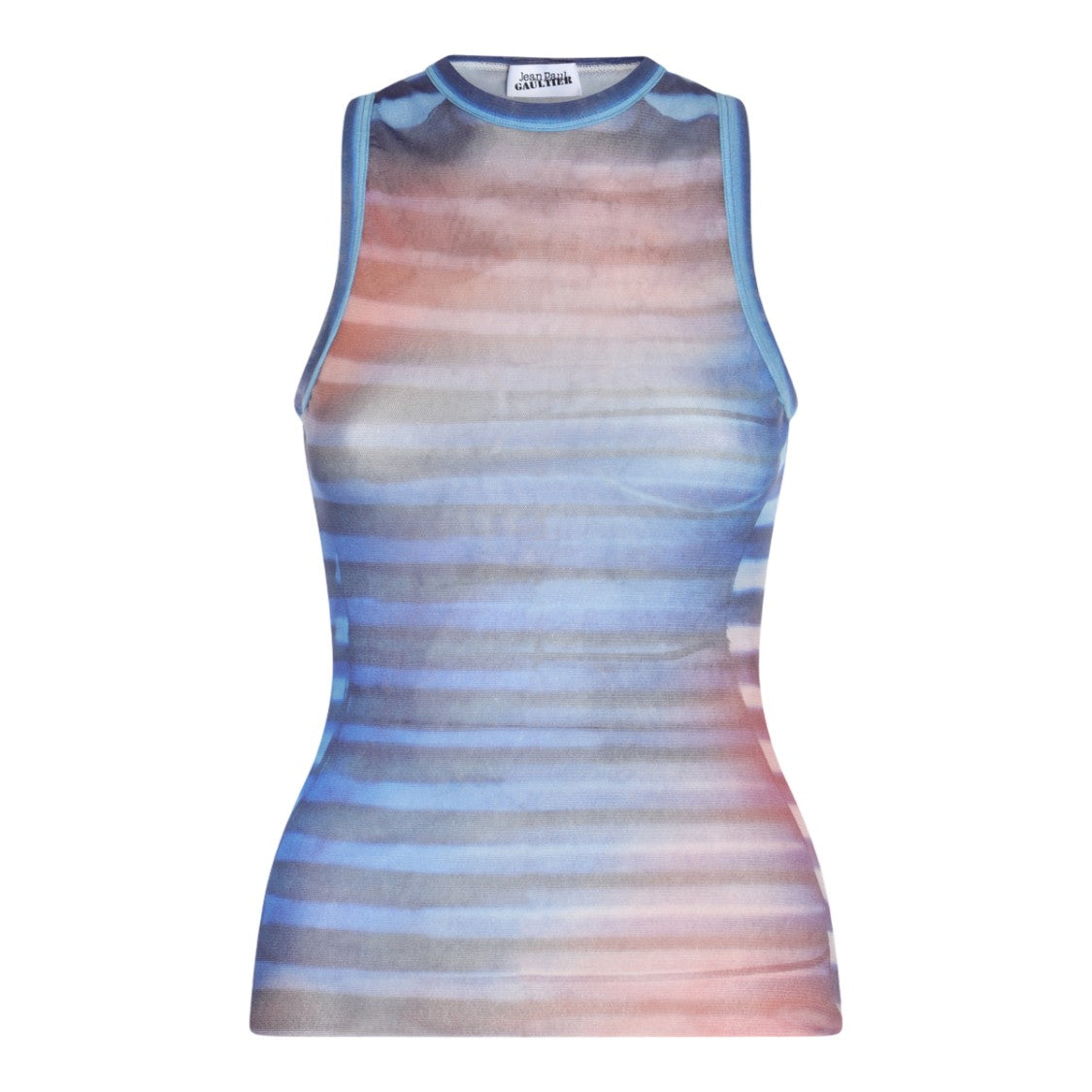 Jean Paul Gaultier Fitted Sleeveless Top With Gradient Stripes