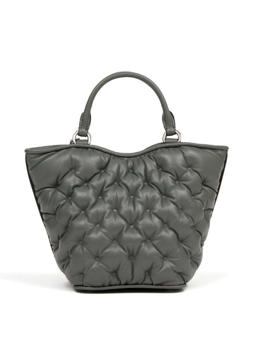 Maison Margiela Mini Quilted Tote Bag With Trapezoidal Shape