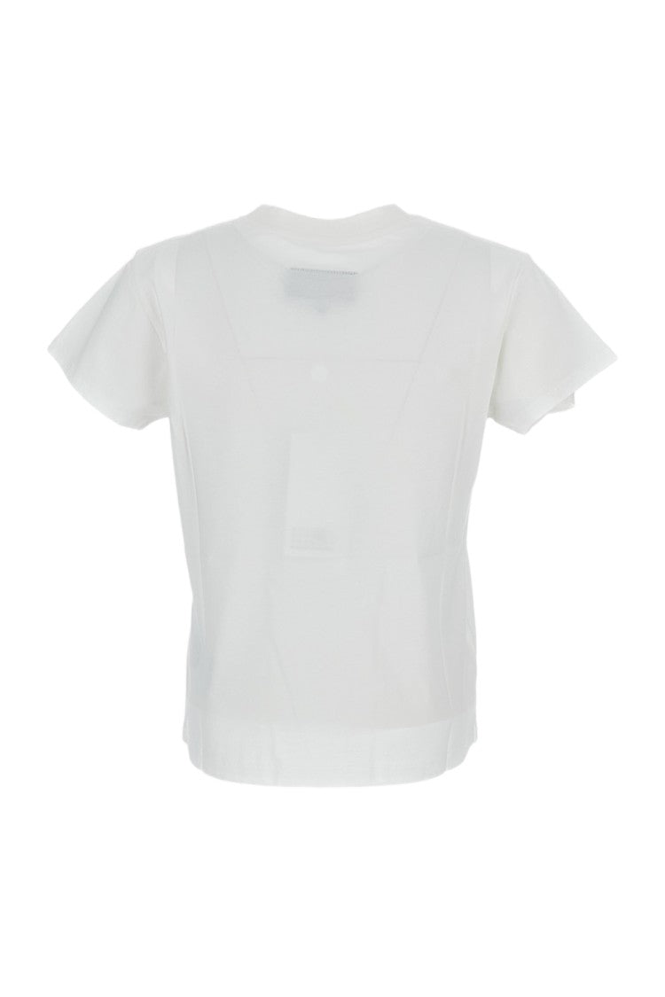 Mm6 By Maison Margiela Crewneck T-Shirt With Logo Detail And Ribbed Trim