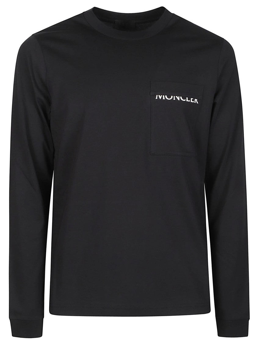 Moncler Logo Long-Sleeve Cotton T-Shirt