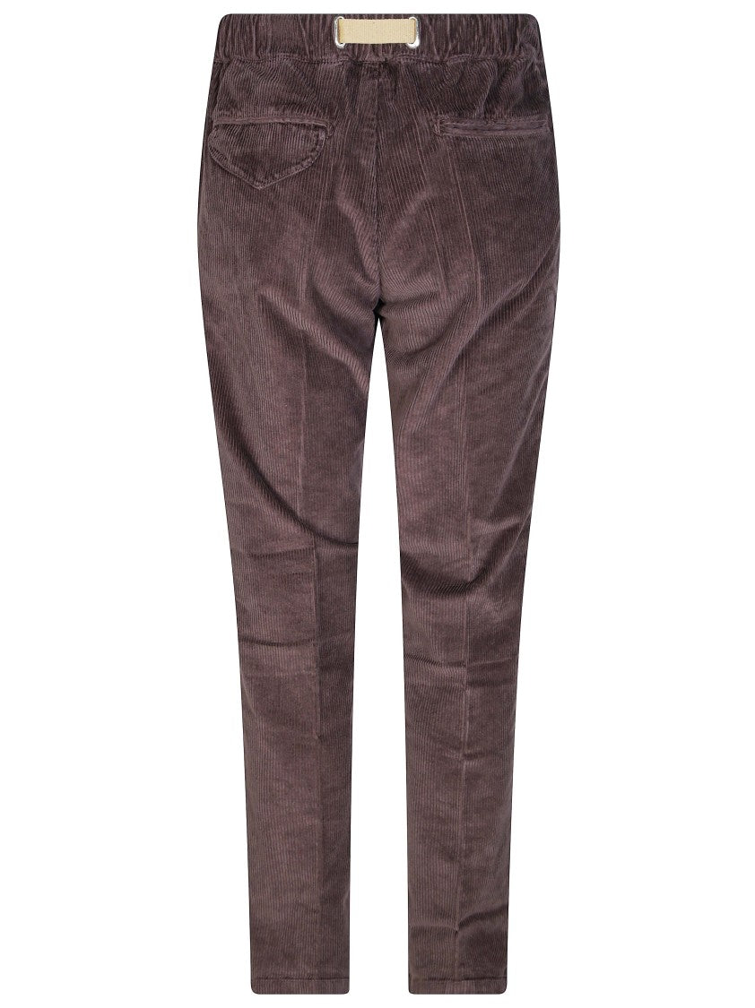 White Sand Ribbed Corduroy Pants
