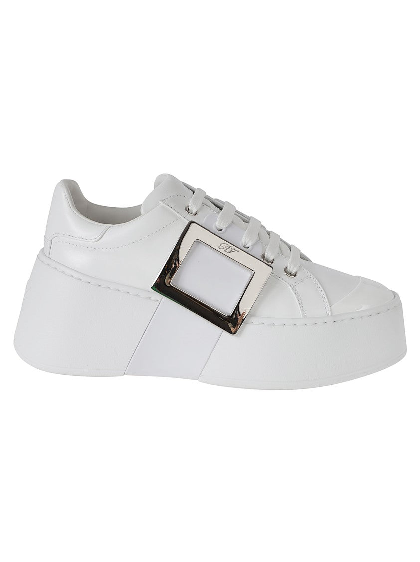Roger Vivier Chunky Sole Sneakers With Oversized Metallic Buckle