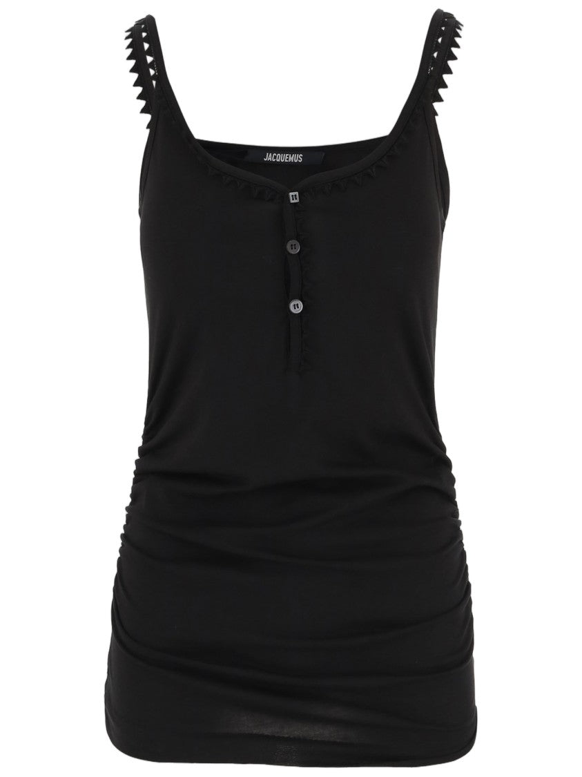 Jacquemus Cotton Top With Half-Button Front