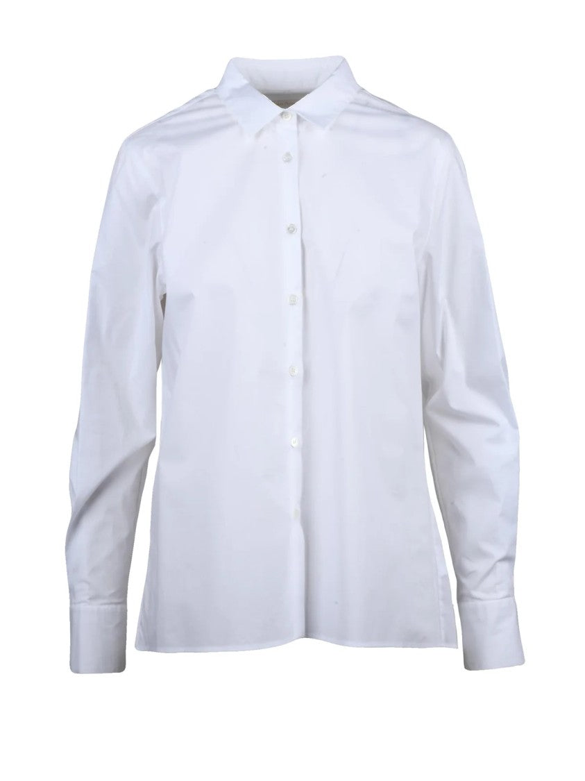 Robert Friedman White Stretch Cotton Button Shirt
