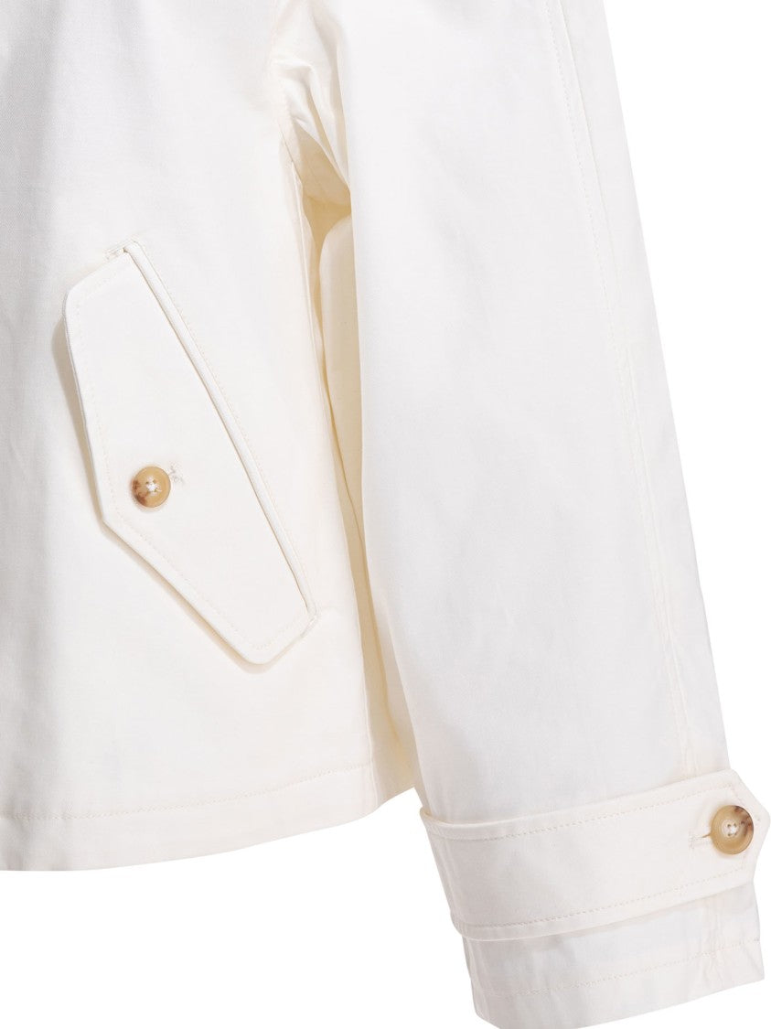 Polo Ralph Lauren Cropped Cotton Jacket With Classic Collar And Flap Pockets