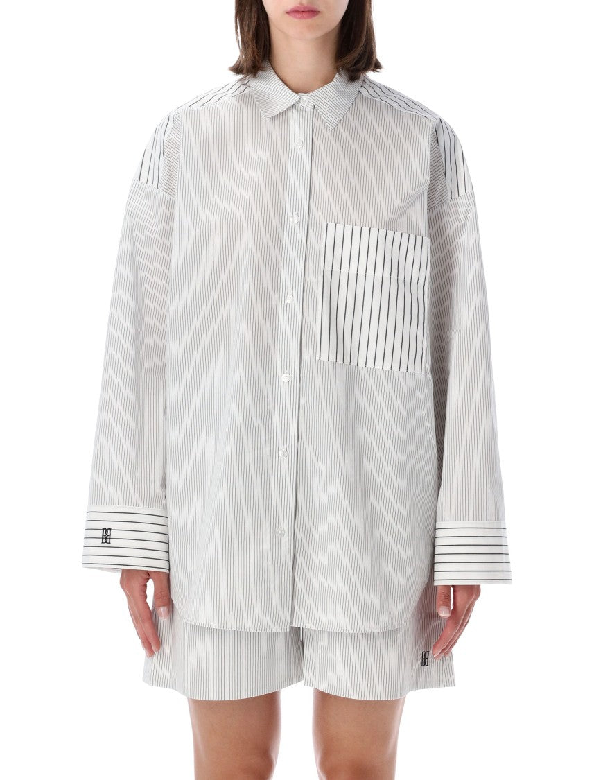 By Malene Birger Derris Oversized Stripe Shirt With Classic Collar