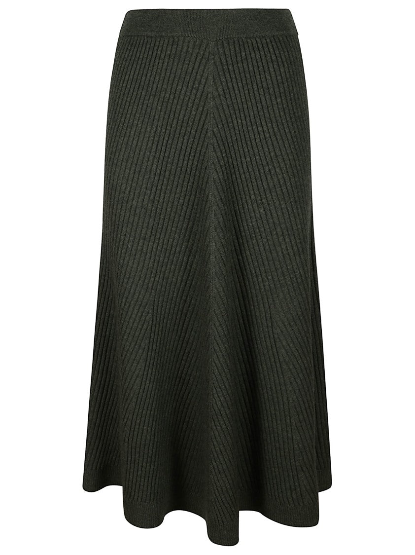 Victoria Beckham Ribbed Midi Skirt
