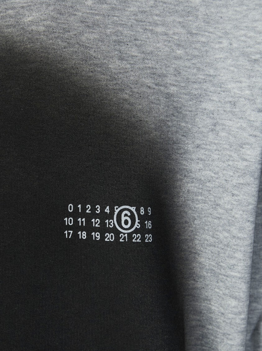 Mm6 By Maison Margiela Light Grey Black Spray Paint Hoodie