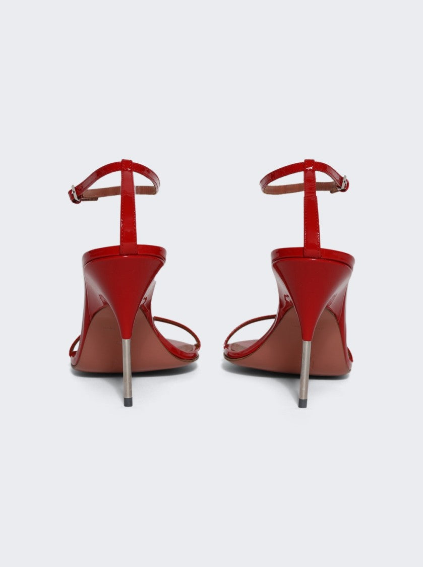 Amina Muaddi Bruna Sandal Red Patent Leather
