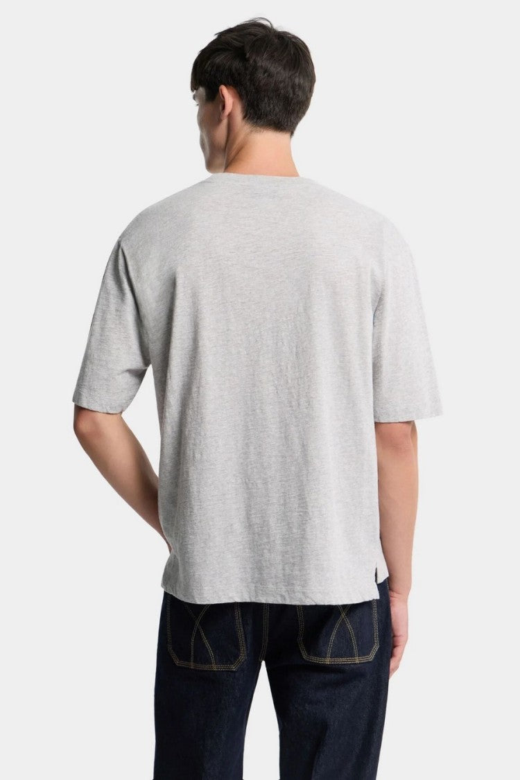 Dsquared2 Grey Maple Leaf Logo Printed Cotton-Blend T-Shirt