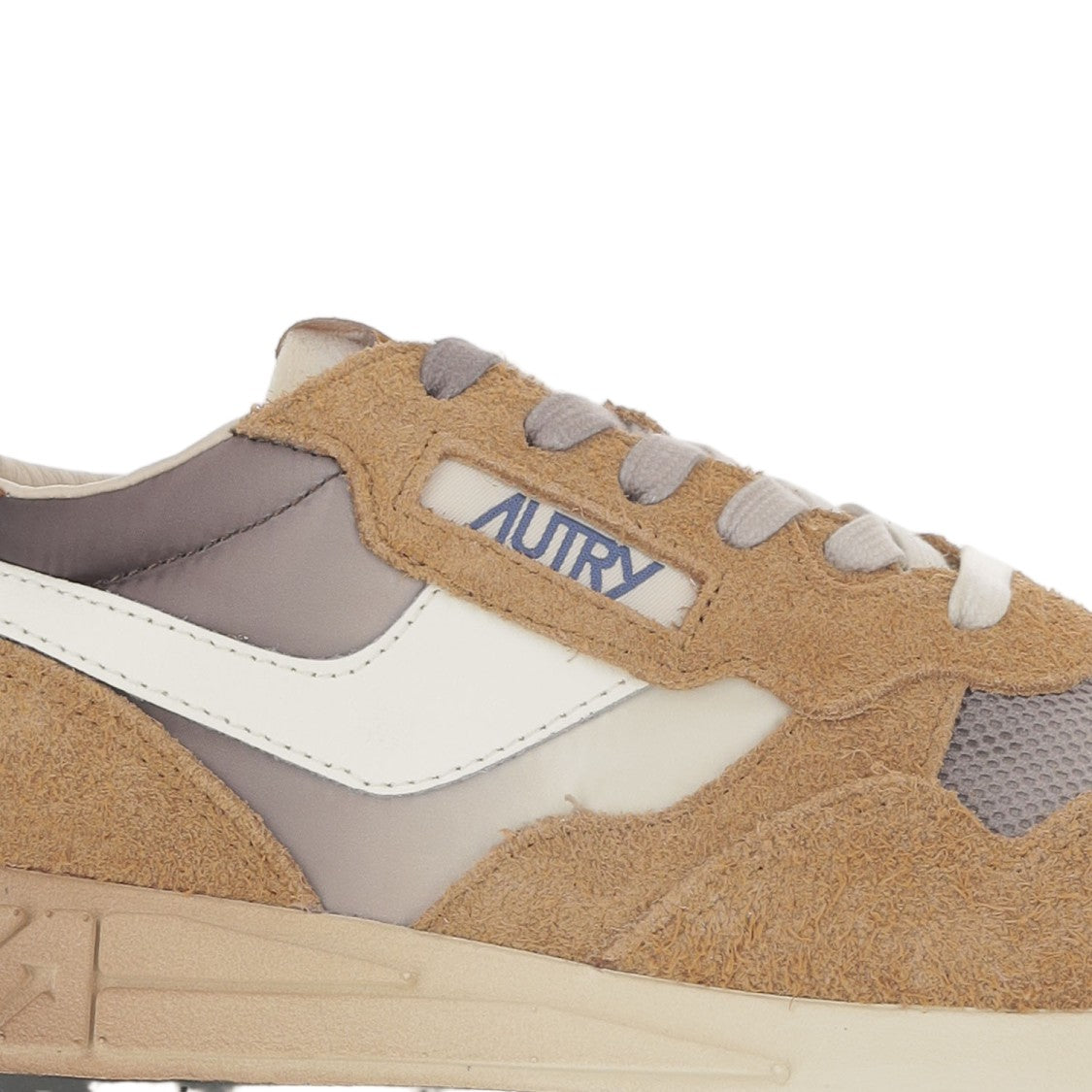 Autry Brown Leather Nylon Running Sneakers