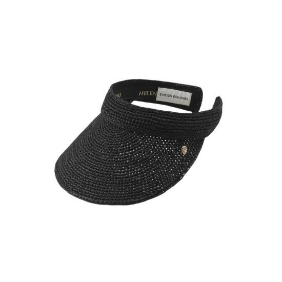 Helen Kaminski Woven Raffia Sun Visor With Curved Brim