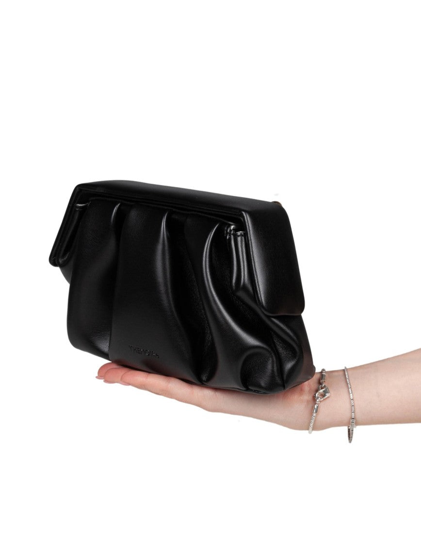 Themoirè Black Afrodite Handbag In Vegan Fabric