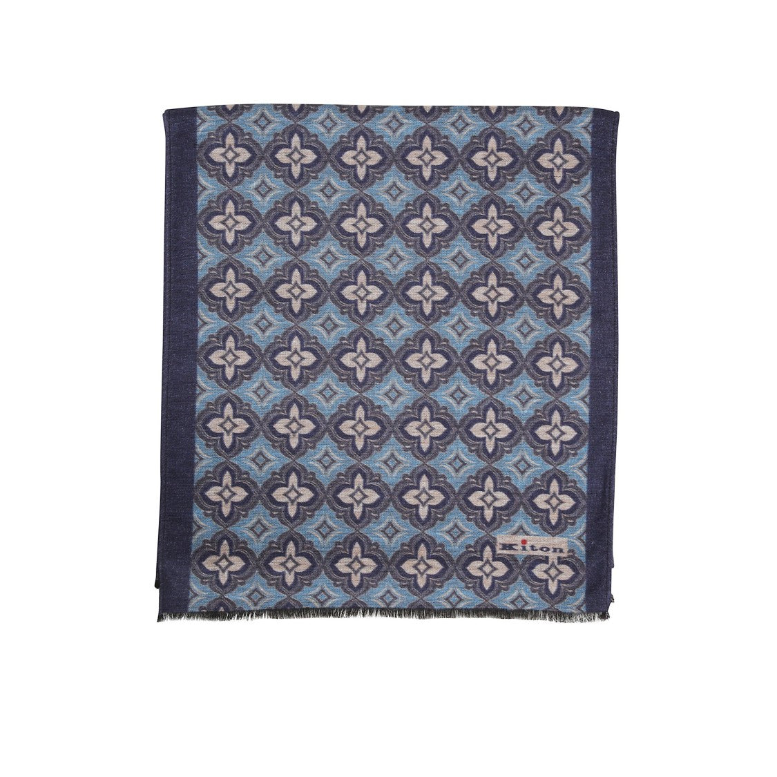 Kiton Abstract Geometric Cashmere Scarf
