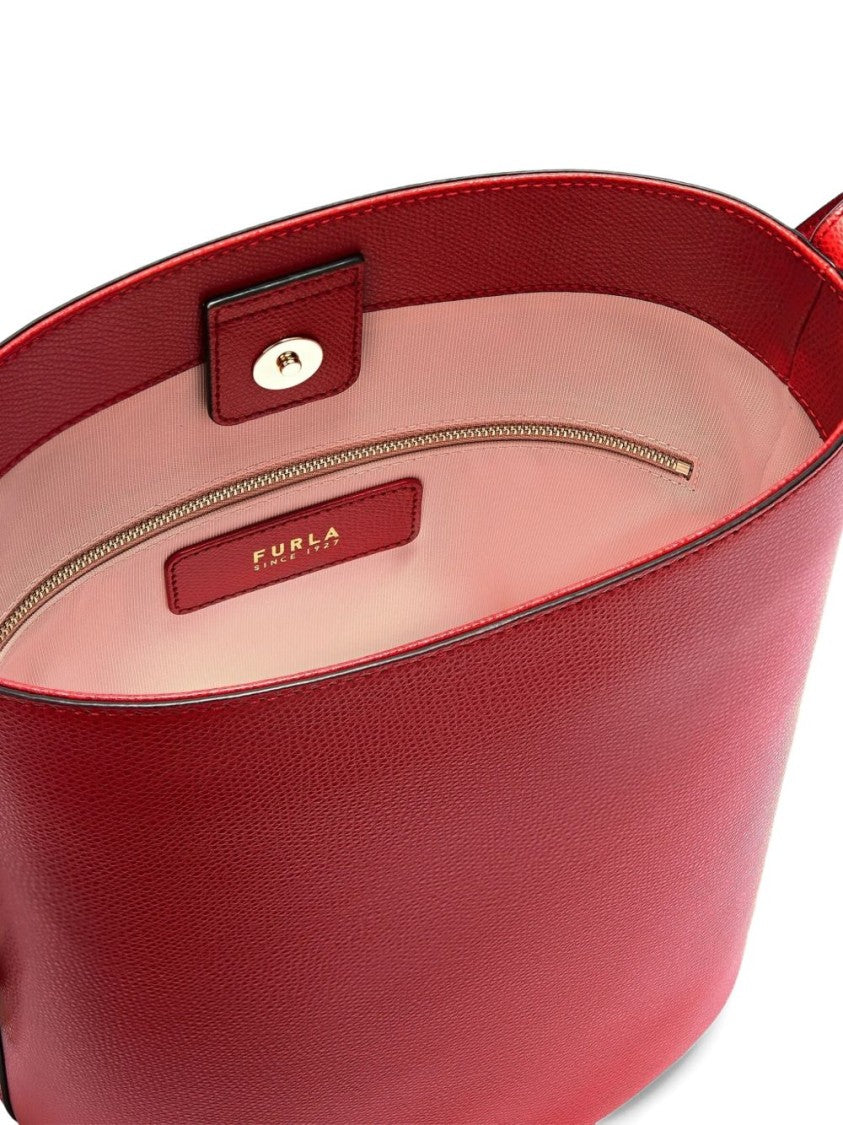 Furla Structured Leather Shoulder Bag