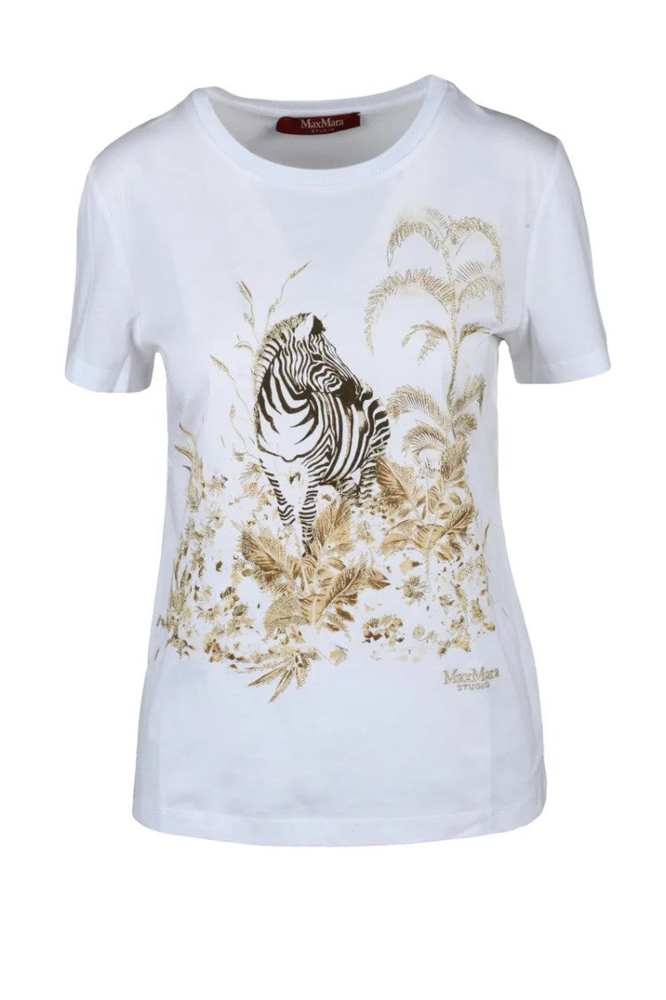 Max Mara White Cotton T-Shirt