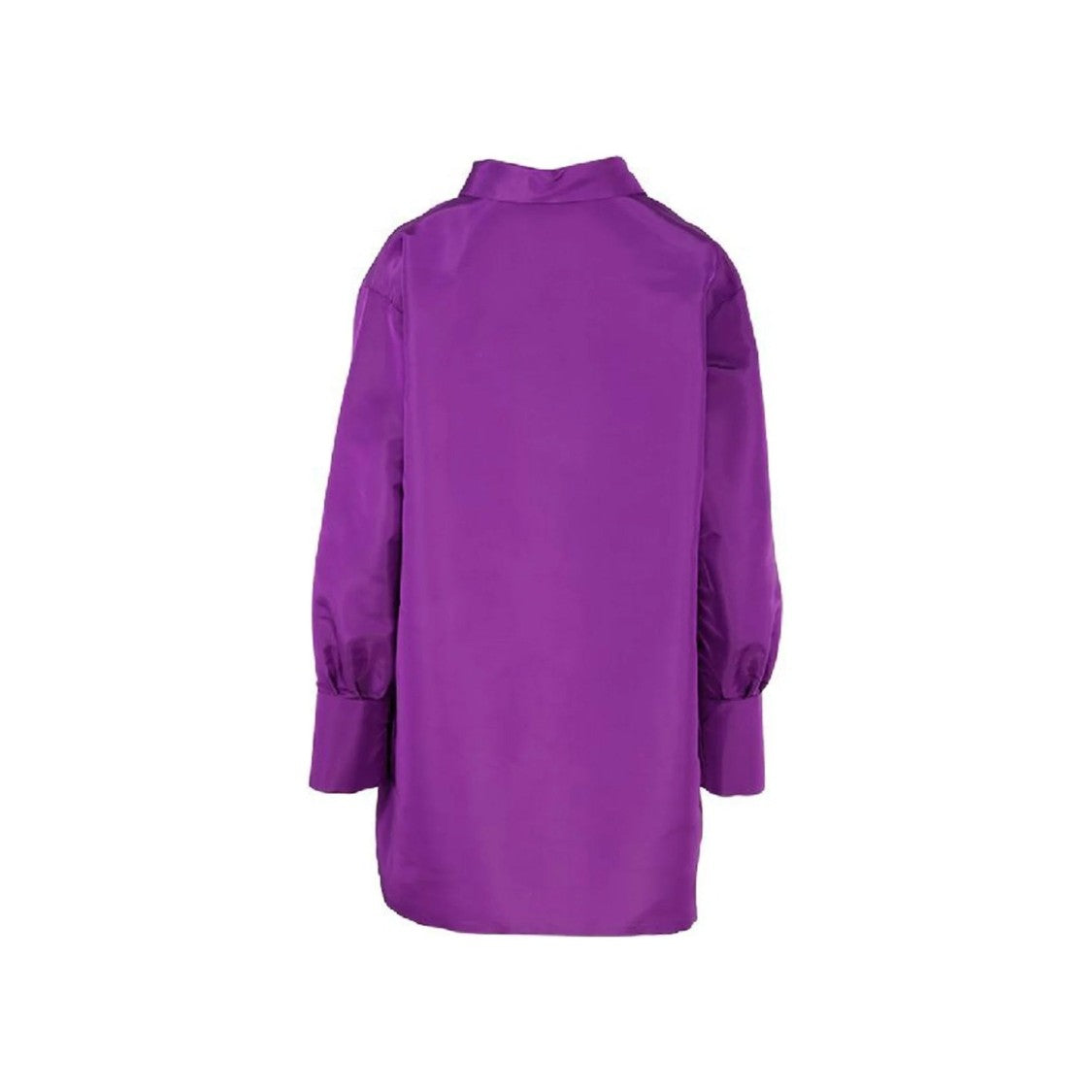 Valentino Lustrous Purple Silk Mini Dress With Classic Collar