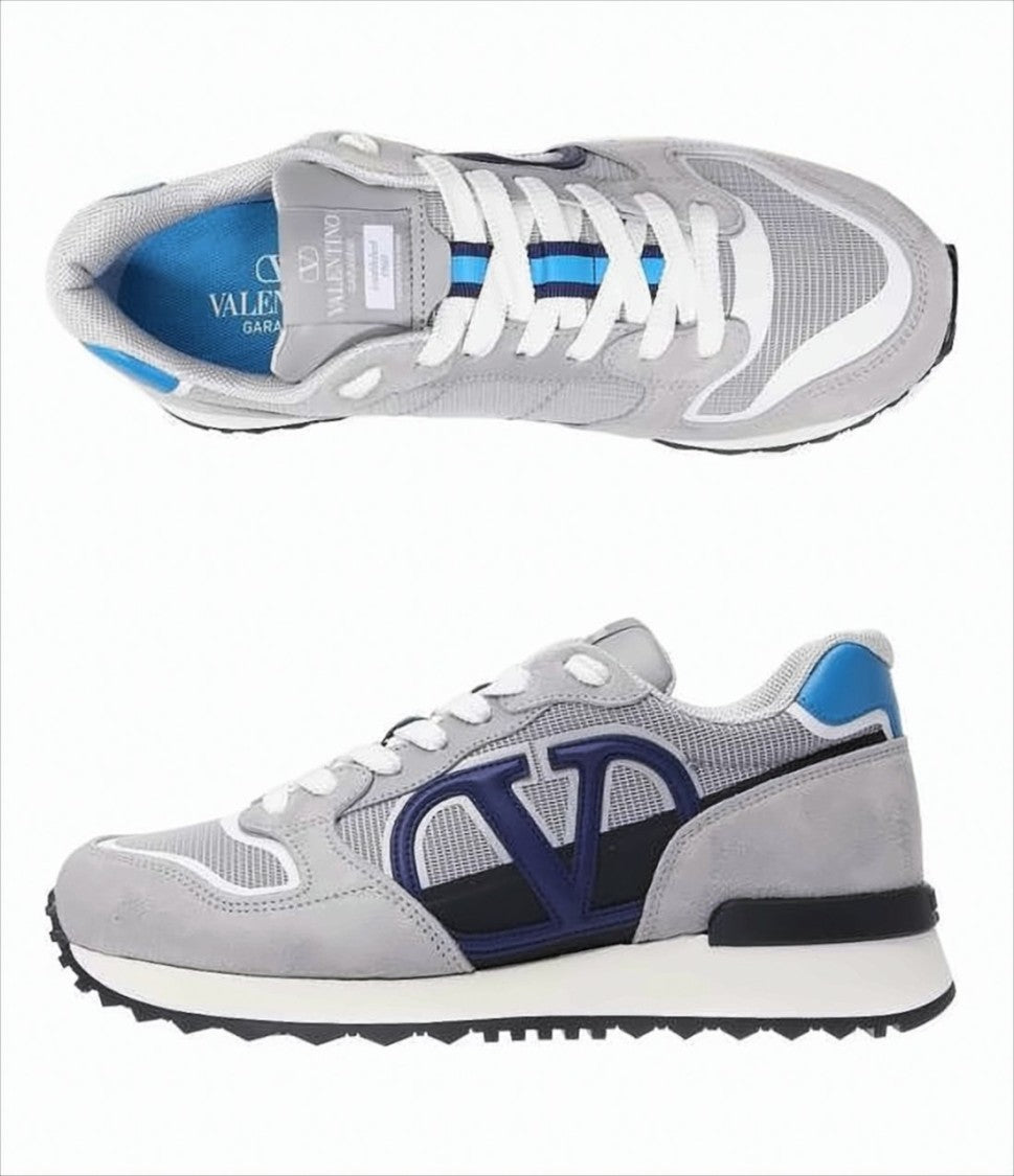 Valentino Garavani Layered Sneakers In Leather, Suede, And Mesh