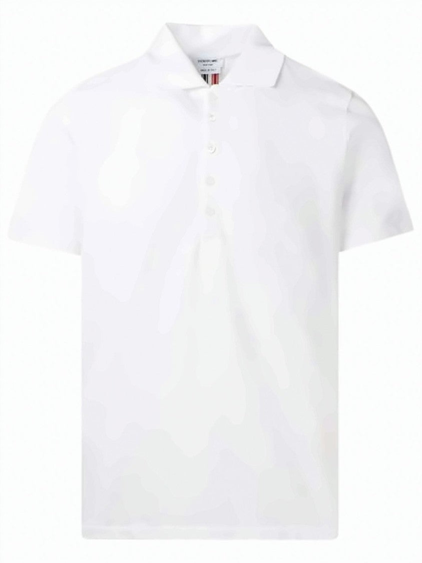 Thom Browne Relaxed-Fit Piqué Polo Shirt With Vertical Stripes