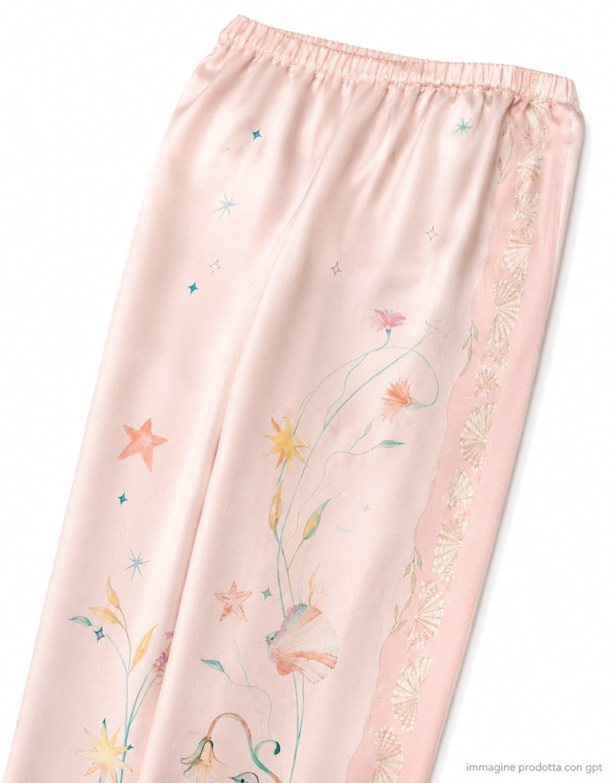 Forte Forte Roseo Pink Wide-Leg Silk Trousers