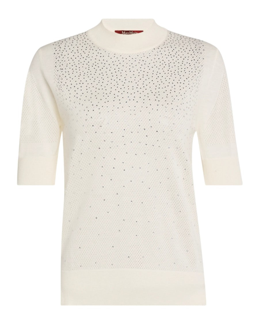 Max Mara Short-Sleeved Knit Top With Gradient Texture