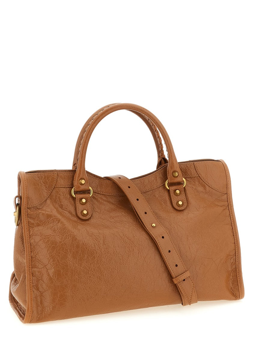 Balenciaga 'Le City M' Lambskin Studded Handbag