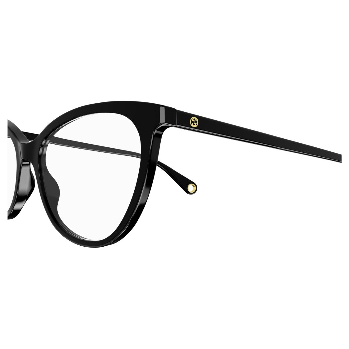 Gucci Gg1079o Glossy Black Acetate Cat-Eye Eyeglasses