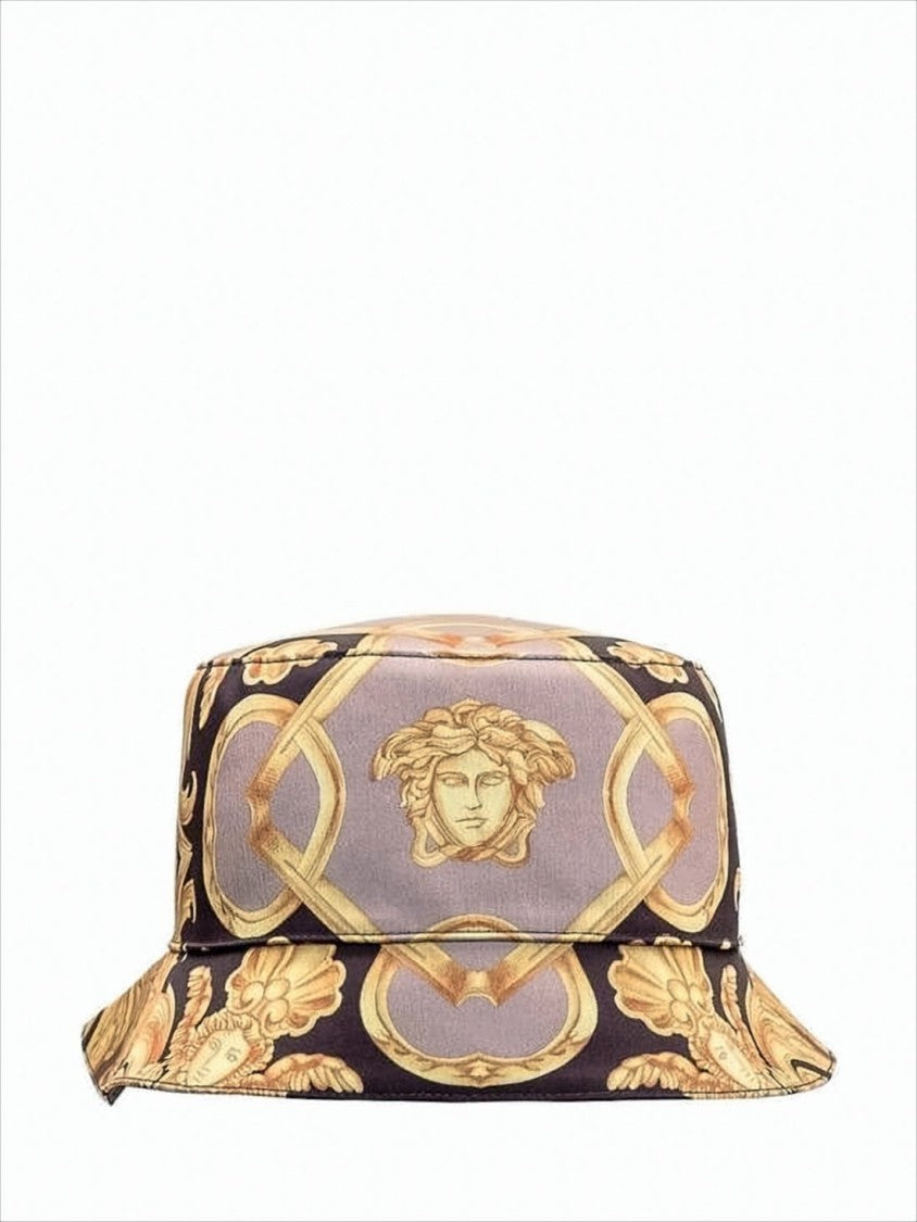 Versace Baroque-Inspired Bucket Hat With Medusa Emblems