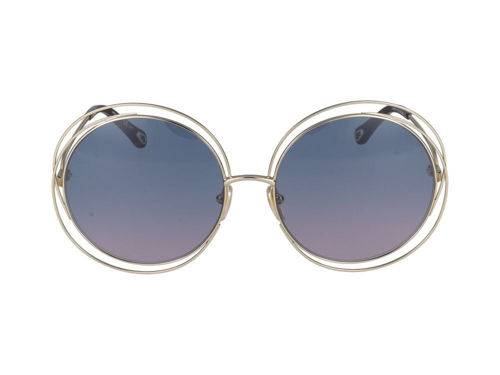 Chloé Sunglasses Ch0045s 003 Gold Gold Blue 62/18/140