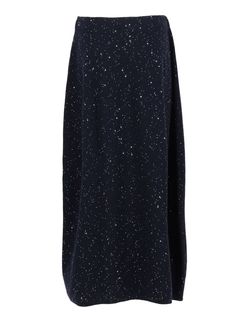 Antonelli Maxi Knitted Skirt With Sequins