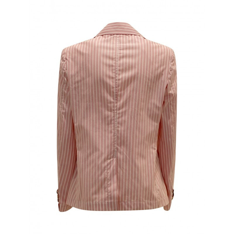 Myths Pink Stripes Cotton Blazer
