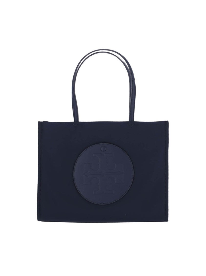 Tory Burch Navy Recycled Nylon Tote With Leather Accents