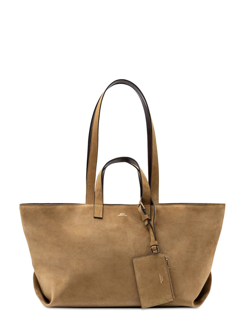 A.P.C. Soft-Structured Brown Cow Leather Tote Bag