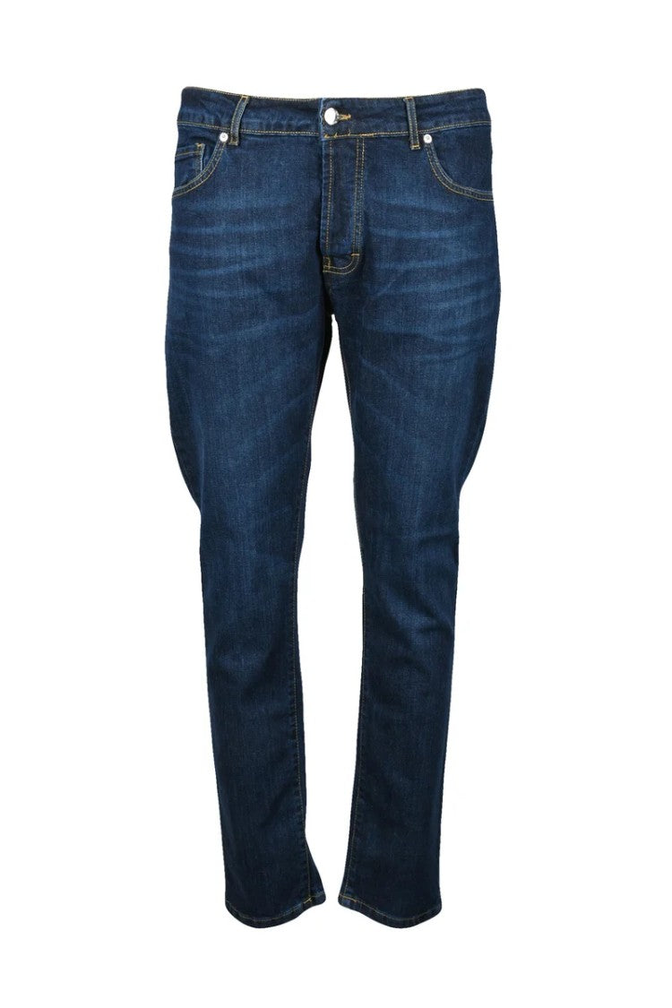 C N C Costume National Cotton Stretch Jeans - Blue