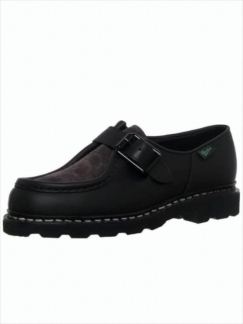 Paraboot Smooth Leather Loafer With Suede Vamp