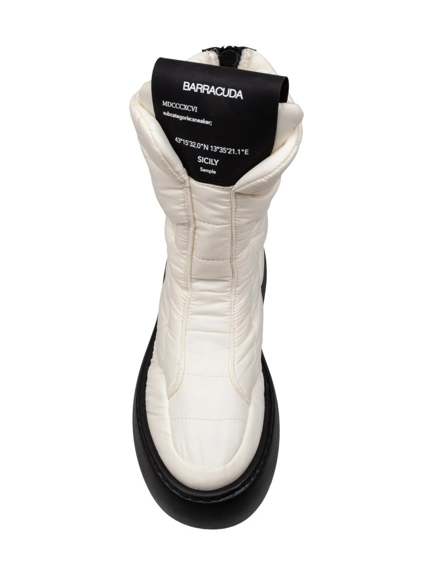 Barracuda Quilted Down Boots With Contrasting Rubber Sole