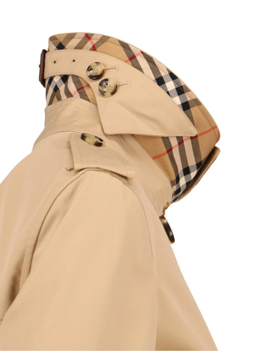 Burberry Beige Cotton Double-Breasted Trench Coat