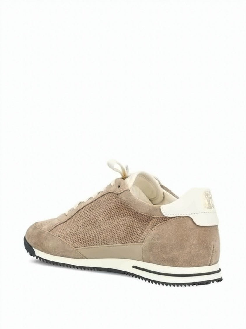 Brunello Cucinelli Low-Profile Suede And Calfskin Sneakers