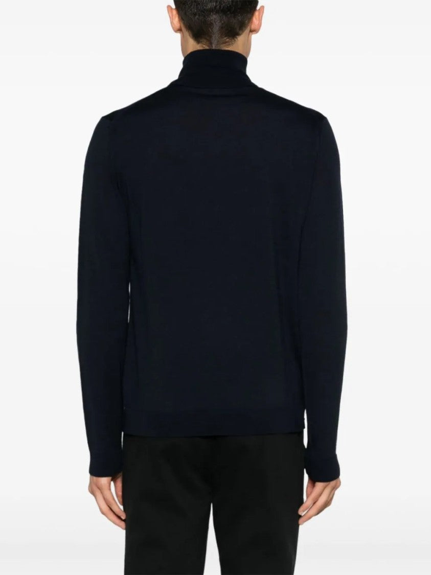Roberto Collina Fitted Turtleneck Merino Wool Sweater