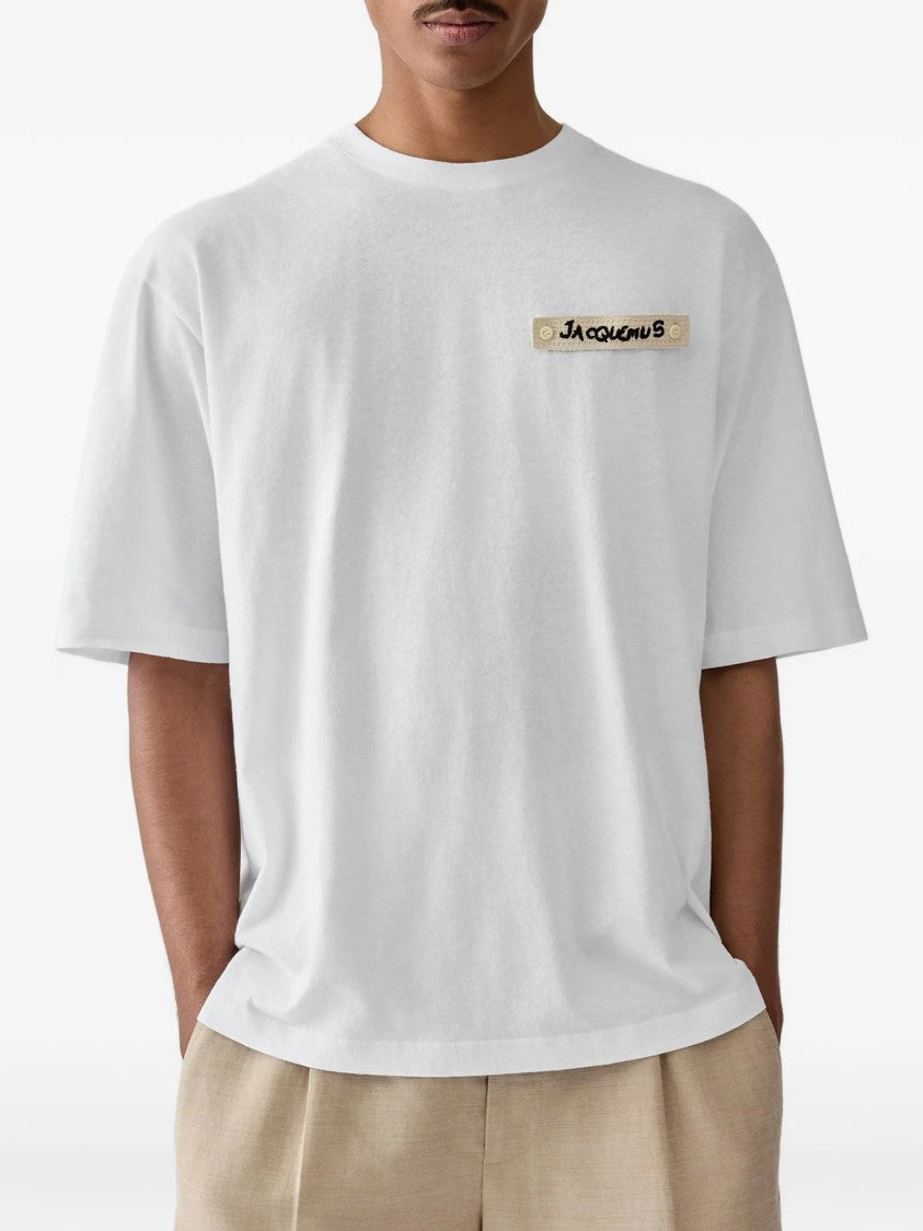 Jacquemus Beige Silk And Nylon Knit T-Shirt