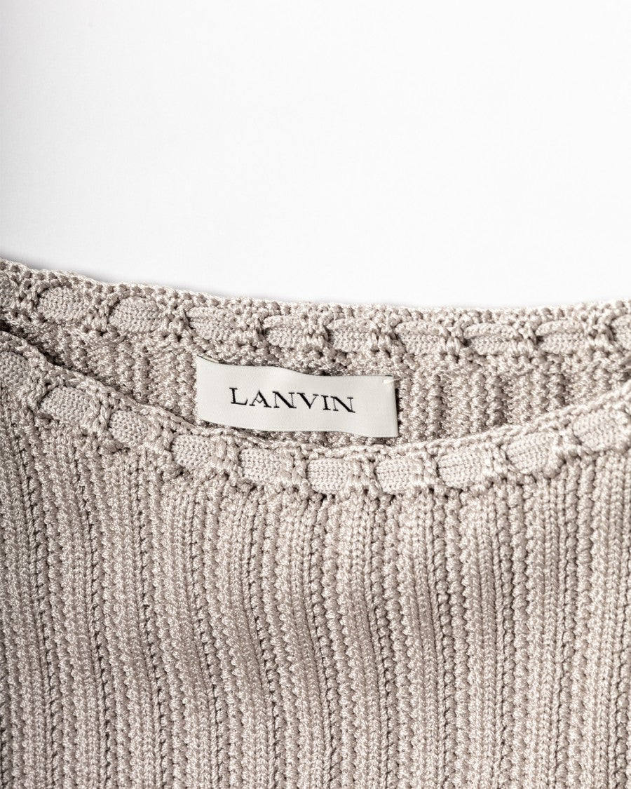 Lanvin Ribbed Viscose Tank Top