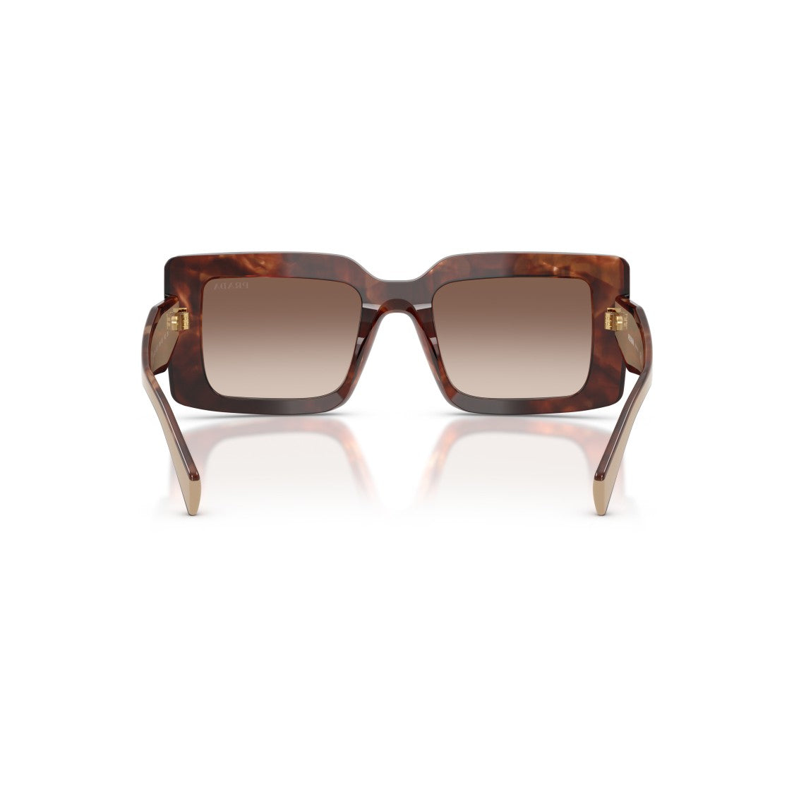 Prada 0Pr D01s Oversized Rectangular Tortoiseshell Sunglasses