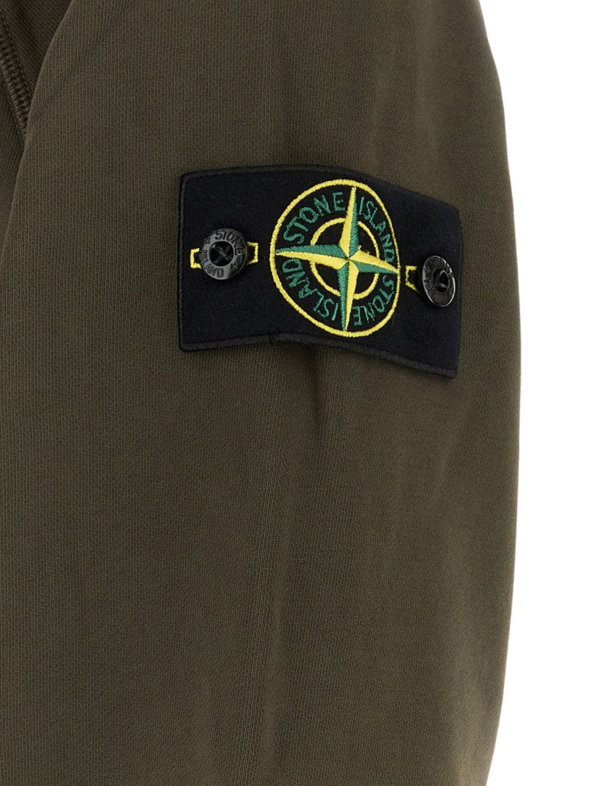 Stone Island Compass Logo Cotton Sweatshirt