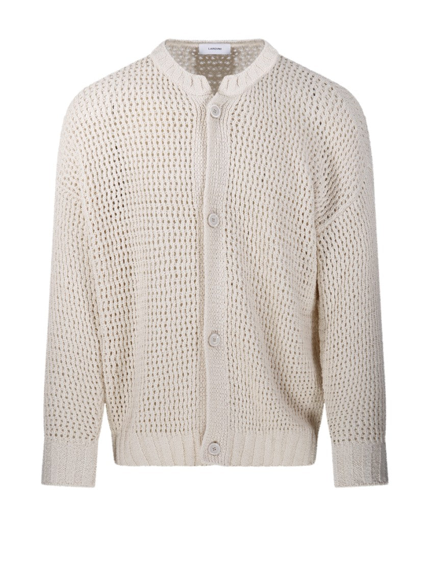 Lardini Open-Knit Cardigan With Textured Pattern