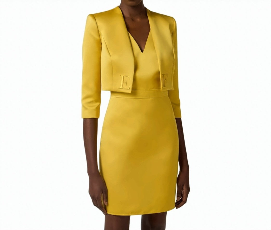 Elisabetta Franchi Duchesse Tulle Evening Dress Set